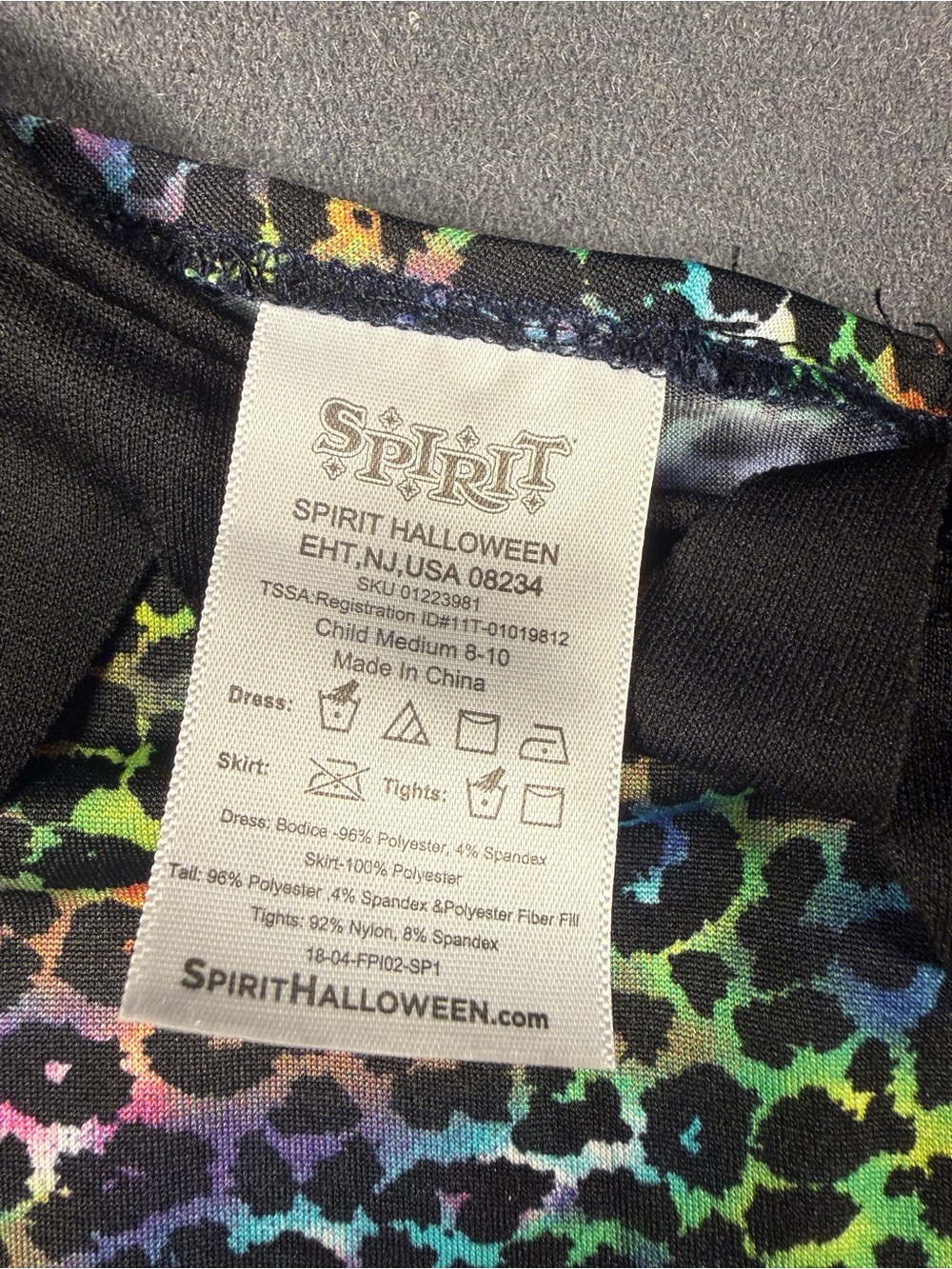 Spirit Halloween Costume Wild Rainbow Cat - Kids Size Medium (8-10) - Picture 6 of 15